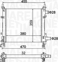 Magneti Marelli 350213161900 - Радиатор, охлаждане на двигателя vvparts.bg