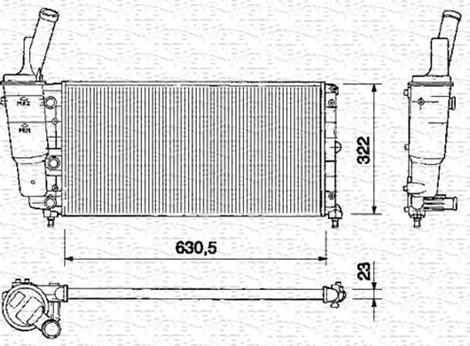 Magneti Marelli 350213161000 - Радиатор, охлаждане на двигателя vvparts.bg