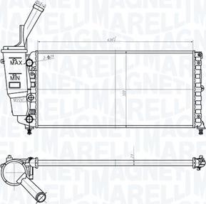 Magneti Marelli 350213161000 - Радиатор, охлаждане на двигателя vvparts.bg