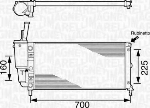 Magneti Marelli 350213161003 - Радиатор, охлаждане на двигателя vvparts.bg