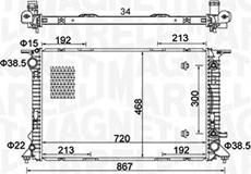 Magneti Marelli 350213161800 - Радиатор, охлаждане на двигателя vvparts.bg