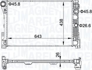 Magneti Marelli 350213161300 - Радиатор, охлаждане на двигателя vvparts.bg