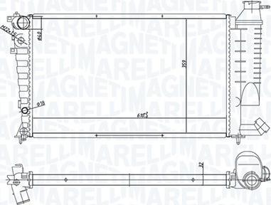 Magneti Marelli 350213168400 - Радиатор, охлаждане на двигателя vvparts.bg