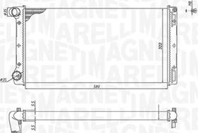 Magneti Marelli 350213168000 - Радиатор, охлаждане на двигателя vvparts.bg