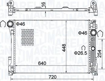 Magneti Marelli 350213163300 - Радиатор, охлаждане на двигателя vvparts.bg