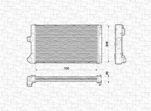 Magneti Marelli 350213167000 - Радиатор, охлаждане на двигателя vvparts.bg