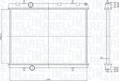 Magneti Marelli 350213167800 - Радиатор, охлаждане на двигателя vvparts.bg