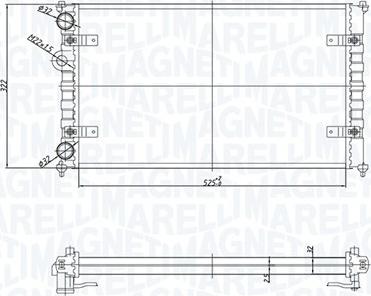 Magneti Marelli 350213167700 - Радиатор, охлаждане на двигателя vvparts.bg