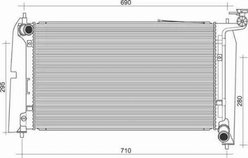 Magneti Marelli 350213104009 - Радиатор, охлаждане на двигателя vvparts.bg