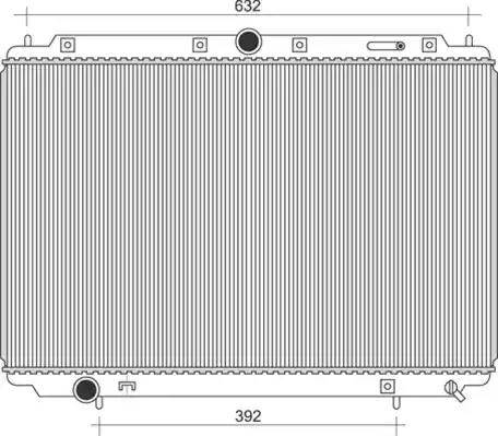 Magneti Marelli 350213105500 - Радиатор, охлаждане на двигателя vvparts.bg