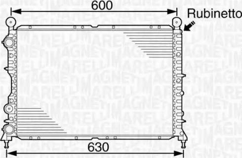 Magneti Marelli 350213100200 - Радиатор, охлаждане на двигателя vvparts.bg