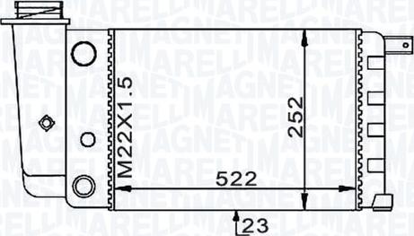 Magneti Marelli 350213101000 - Радиатор, охлаждане на двигателя vvparts.bg