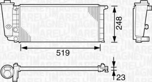 Magneti Marelli 350213101003 - Радиатор, охлаждане на двигателя vvparts.bg