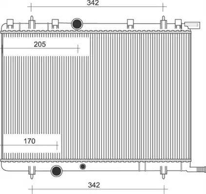 Magneti Marelli 350213108009 - Радиатор, охлаждане на двигателя vvparts.bg