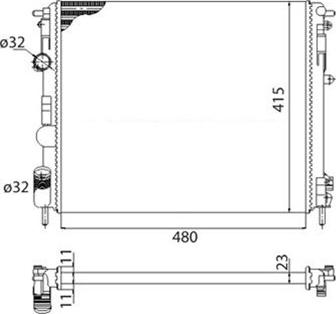 Magneti Marelli 350213103503 - Радиатор, охлаждане на двигателя vvparts.bg