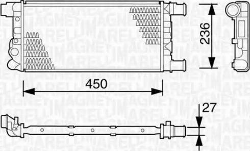 Magneti Marelli 350213103000 - Радиатор, охлаждане на двигателя vvparts.bg