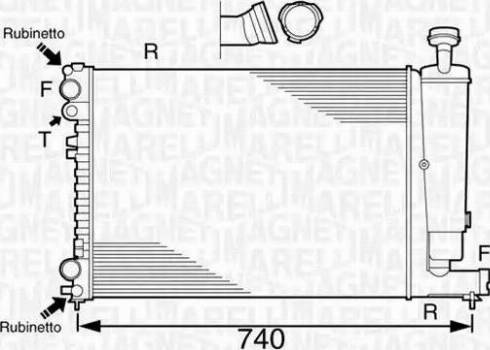 Magneti Marelli 350213102500 - Радиатор, охлаждане на двигателя vvparts.bg