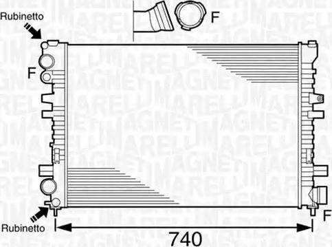 Magneti Marelli 350213102600 - Радиатор, охлаждане на двигателя vvparts.bg