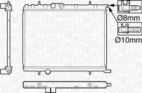 Magneti Marelli 350213119900 - Радиатор, охлаждане на двигателя vvparts.bg