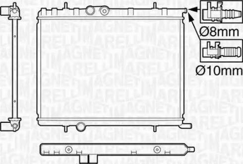 Magneti Marelli 350213119600 - Радиатор, охлаждане на двигателя vvparts.bg