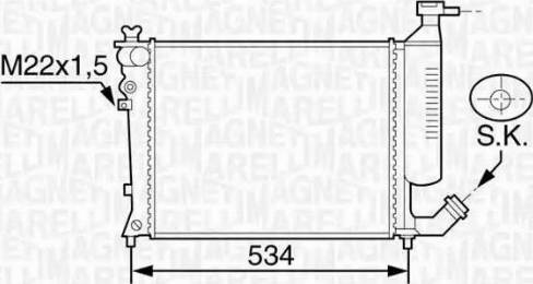 Magneti Marelli 350213119009 - Радиатор, охлаждане на двигателя vvparts.bg