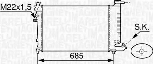 Magneti Marelli 350213119100 - Радиатор, охлаждане на двигателя vvparts.bg