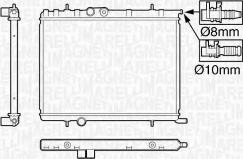 Magneti Marelli 350213119800 - Радиатор, охлаждане на двигателя vvparts.bg