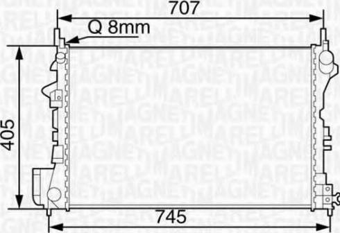 Magneti Marelli 350213114900 - Радиатор, охлаждане на двигателя vvparts.bg