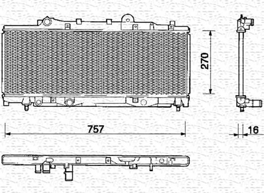 Magneti Marelli 350213115000 - Радиатор, охлаждане на двигателя vvparts.bg