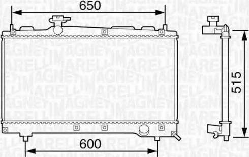 Magneti Marelli 350213116800 - Радиатор, охлаждане на двигателя vvparts.bg