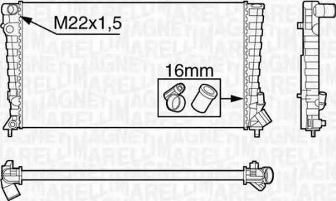 Magneti Marelli 350213118500 - Радиатор, охлаждане на двигателя vvparts.bg