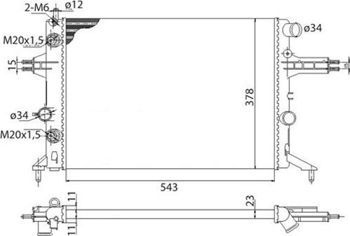 Magneti Marelli 350213112003 - Радиатор, охлаждане на двигателя vvparts.bg