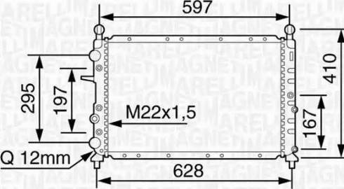 Magneti Marelli 350213117400 - Радиатор, охлаждане на двигателя vvparts.bg