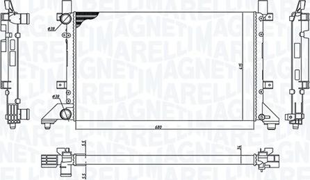 Magneti Marelli 350213189400 - Радиатор, охлаждане на двигателя vvparts.bg