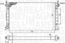 Magneti Marelli 350213189600 - Радиатор, охлаждане на двигателя vvparts.bg