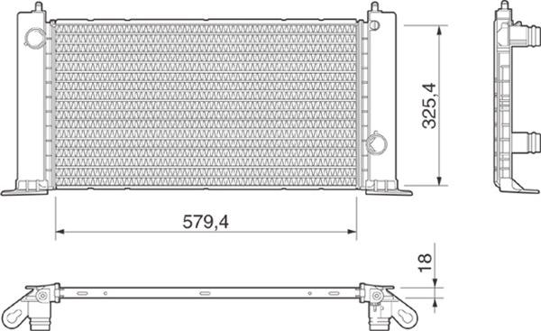 Magneti Marelli 350213189000 - Радиатор, охлаждане на двигателя vvparts.bg