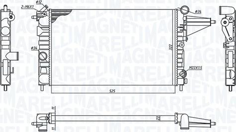 Magneti Marelli 350213189100 - Радиатор, охлаждане на двигателя vvparts.bg
