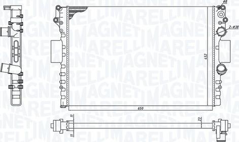 Magneti Marelli 350213184100 - Радиатор, охлаждане на двигателя vvparts.bg