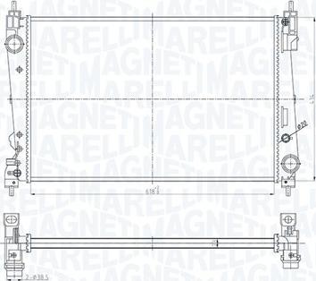 Magneti Marelli 350213184300 - Радиатор, охлаждане на двигателя vvparts.bg