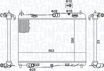 Magneti Marelli 350213184700 - Радиатор, охлаждане на двигателя vvparts.bg