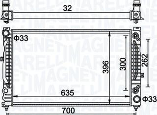 Magneti Marelli 350213185500 - Радиатор, охлаждане на двигателя vvparts.bg