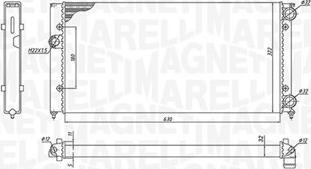 Magneti Marelli 350213185300 - Радиатор, охлаждане на двигателя vvparts.bg