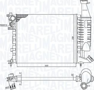 Magneti Marelli 350213186300 - Радиатор, охлаждане на двигателя vvparts.bg