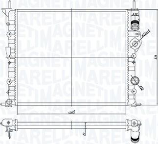 Magneti Marelli 350213180400 - Радиатор, охлаждане на двигателя vvparts.bg