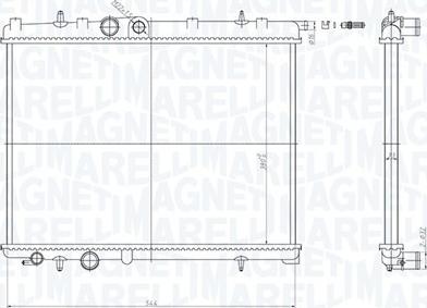 Magneti Marelli 350213180500 - Радиатор, охлаждане на двигателя vvparts.bg