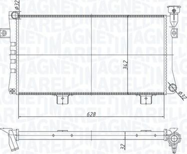 Magneti Marelli 350213180600 - Радиатор, охлаждане на двигателя vvparts.bg