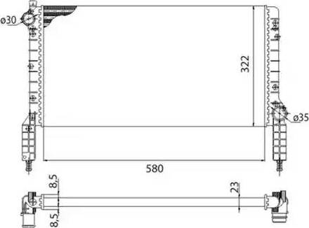 Magneti Marelli 350213180003 - Радиатор, охлаждане на двигателя vvparts.bg