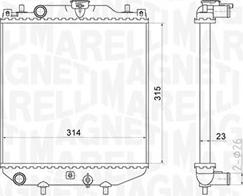 Magneti Marelli 350213180300 - Радиатор, охлаждане на двигателя vvparts.bg