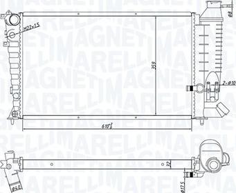 Magneti Marelli 350213181800 - Радиатор, охлаждане на двигателя vvparts.bg