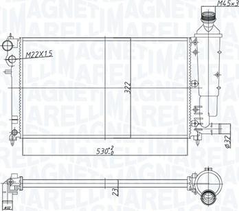 Magneti Marelli 350213181300 - Радиатор, охлаждане на двигателя vvparts.bg